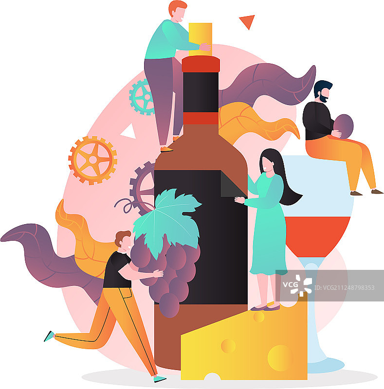 用于网页banner网站页面的葡萄酒概念图片素材