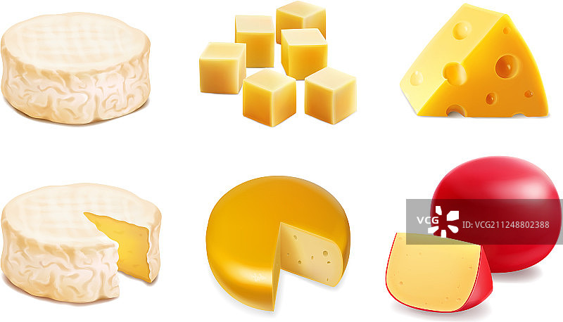 各种奶酪图标图片素材