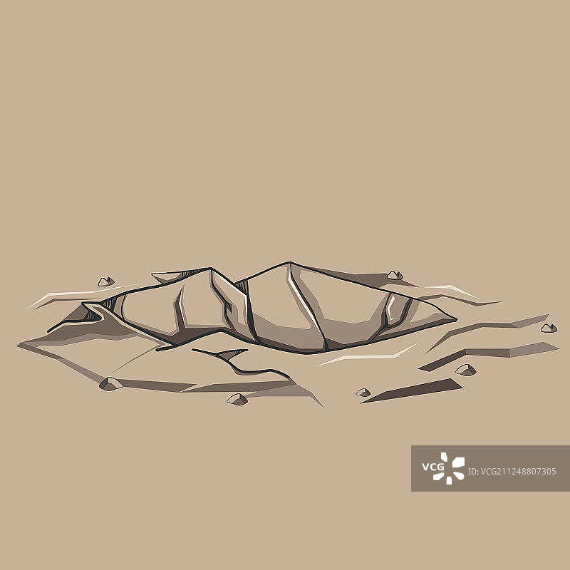 地面破裂岩石图片素材