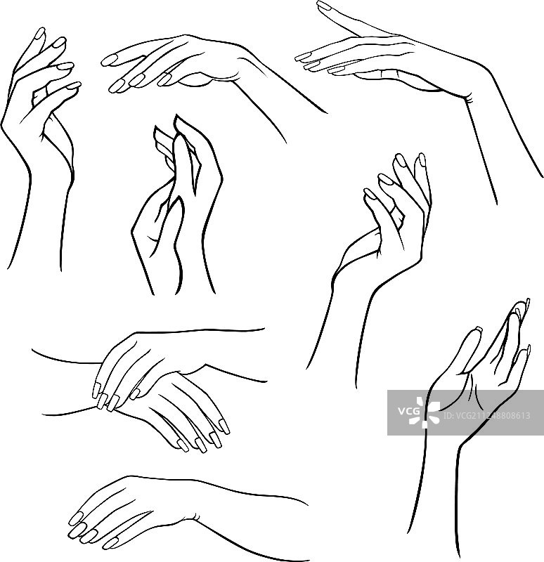 女人手部合集图片素材