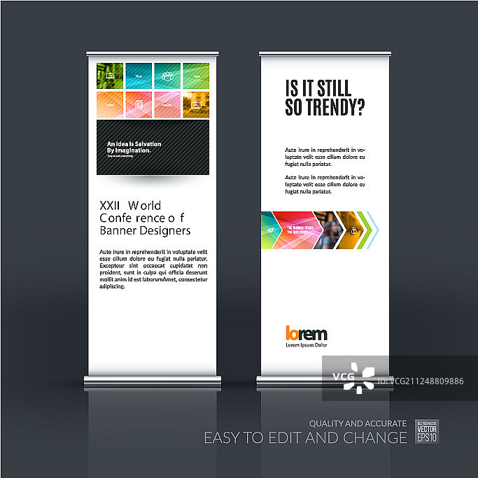 抽象业务集现代卷起来图片素材