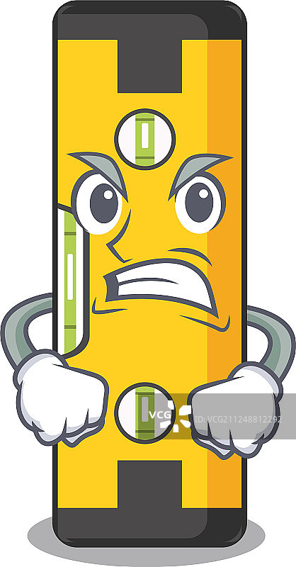 木桌上的愤怒的水平仪角色图片素材