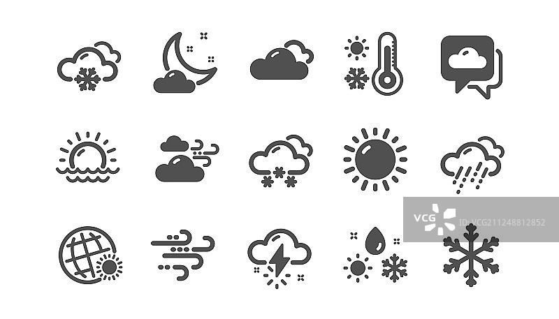 多云的冬季天气预报图标图片素材