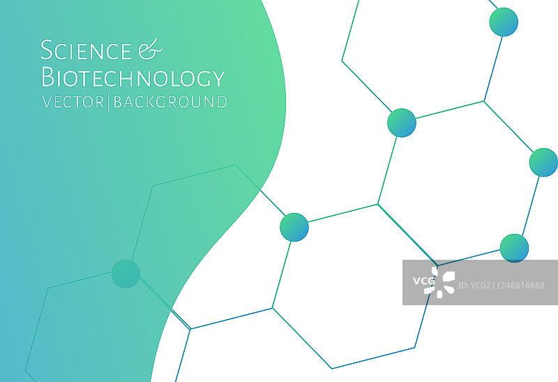 具有六边形化学键的现代背景图片素材