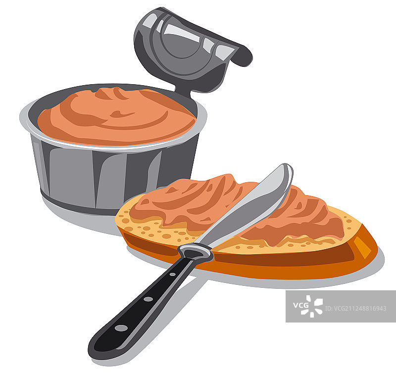 面包上的肉酱图片素材