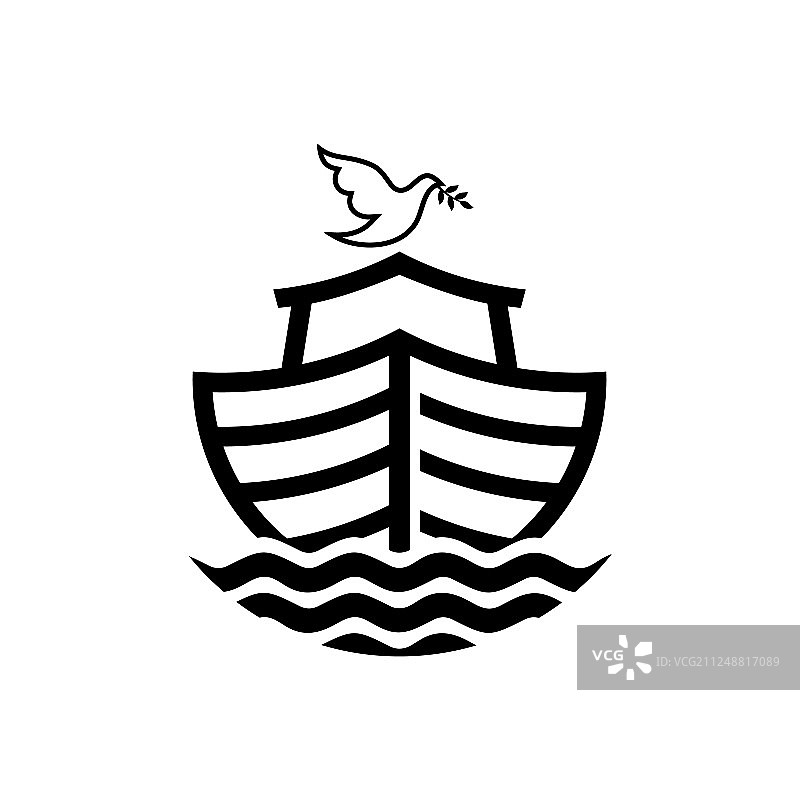 诺亚方舟故事标志图片素材