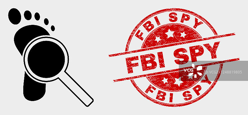 脚印审计放大镜图标图片素材