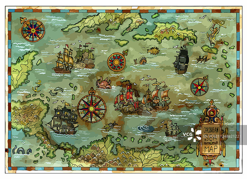 海盗地图1图片素材
