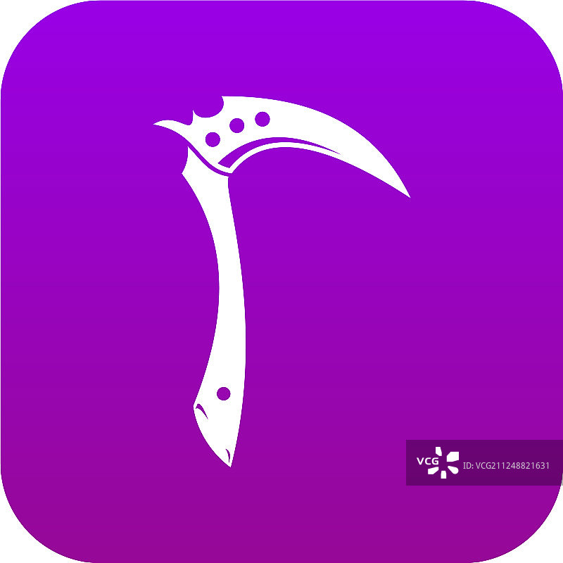 紫色锁镰武器图标图片素材