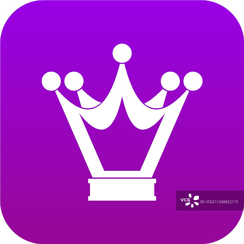 紫色公主王冠数字图标图片素材