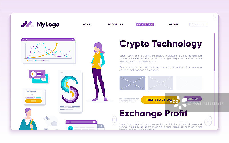 安定页面模板数字营销分析师图片素材