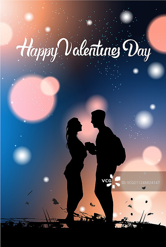 情人节贺卡：黑人情侣图片素材