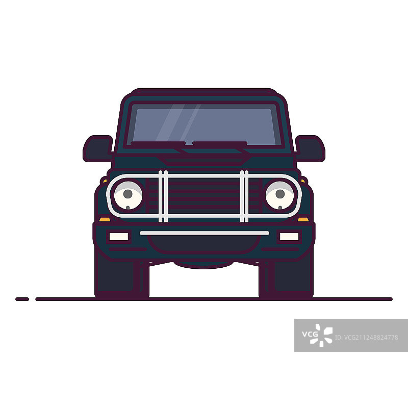 豪华越野车正面图图片素材