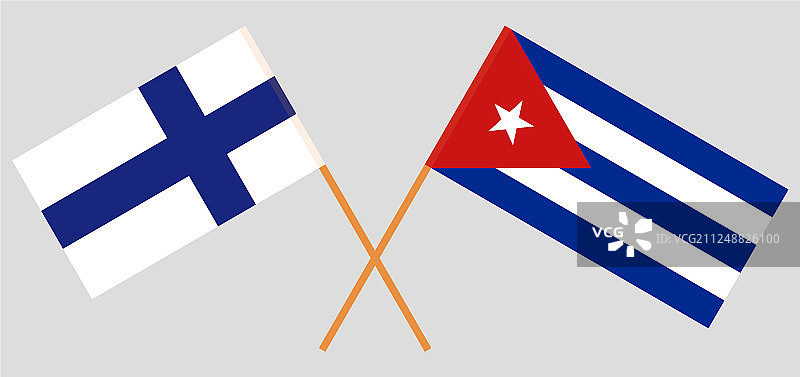 古巴和芬兰国旗图片素材