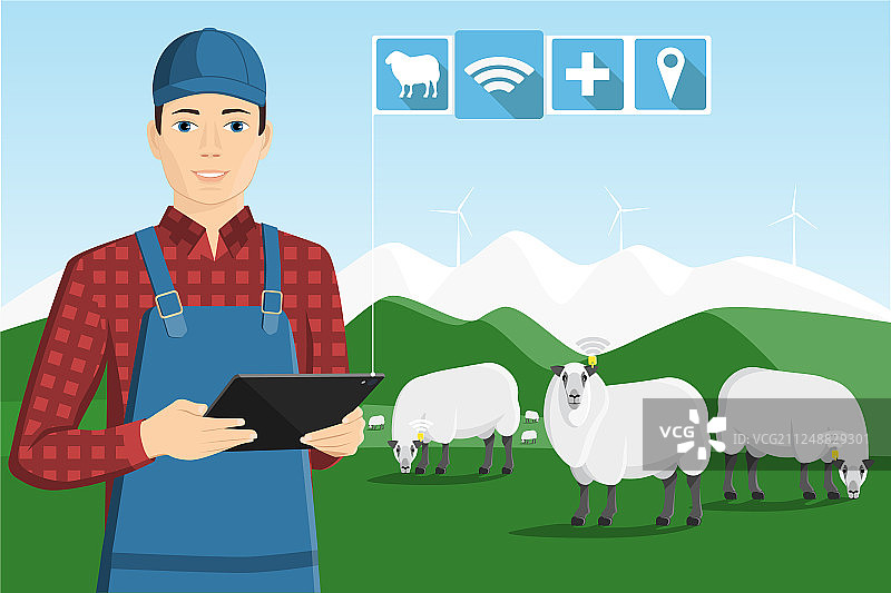 农民使用电脑平板图片素材