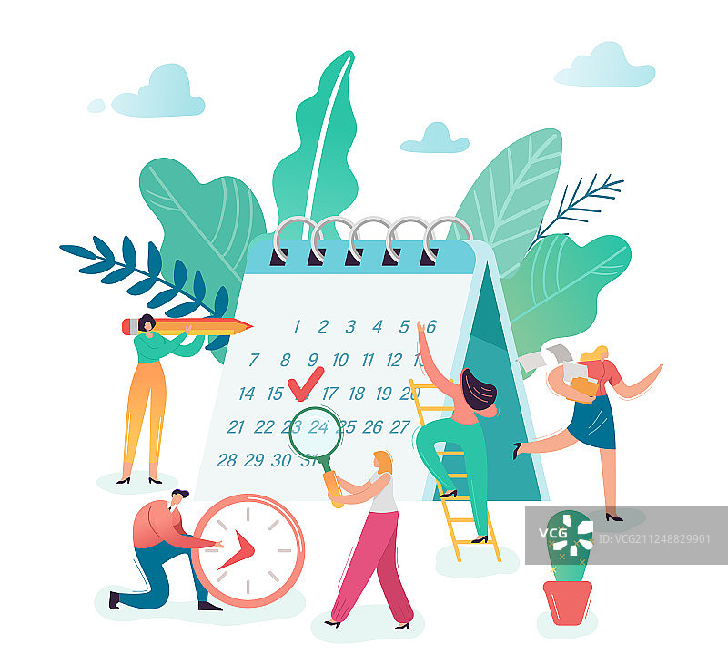 商业计划时间表安排概念图片素材