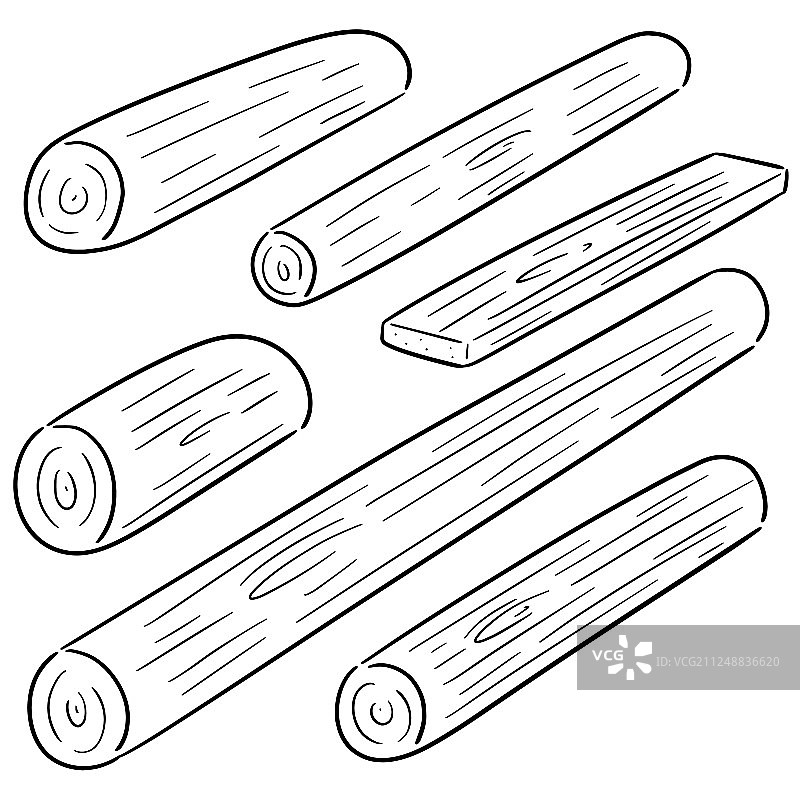 木材木料组合图片素材