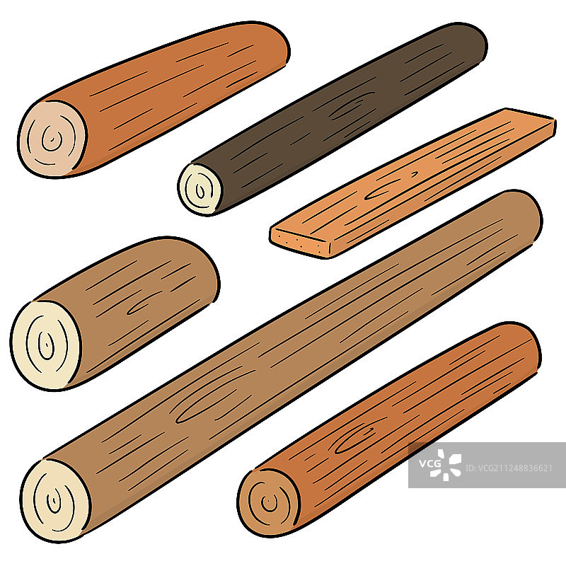 木材木料组合图片素材