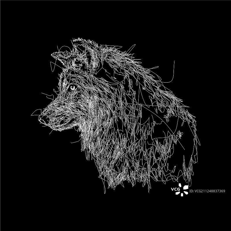 狼涂鸦图片素材