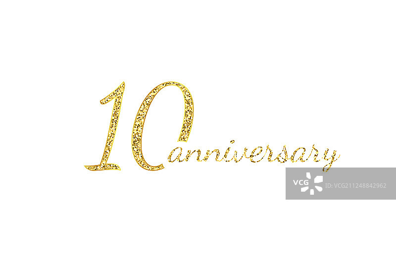 10周年标志概念，10周年纪念日图片素材