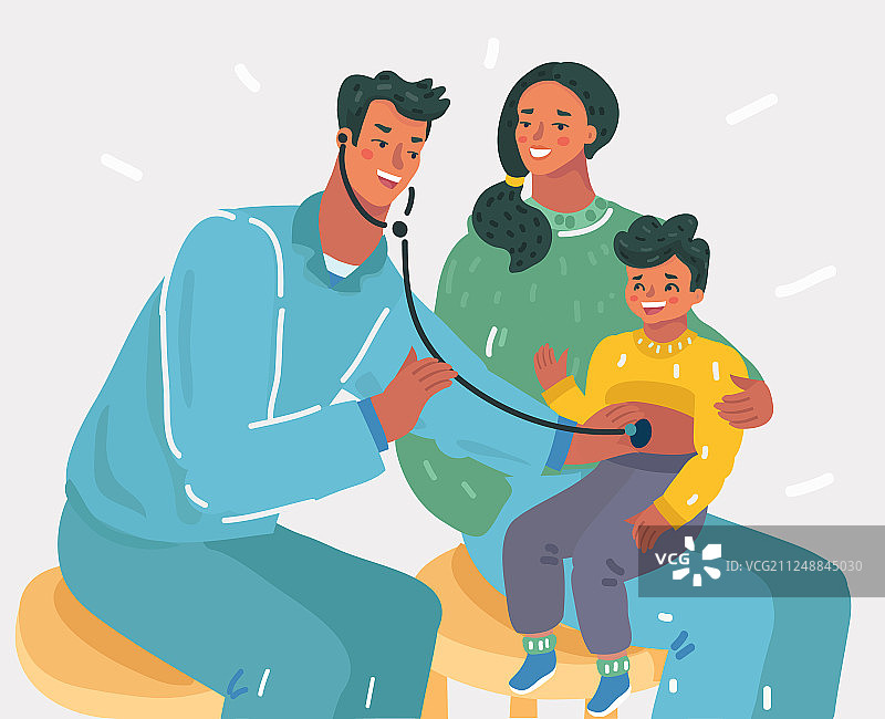 儿科医生检查婴儿图片素材