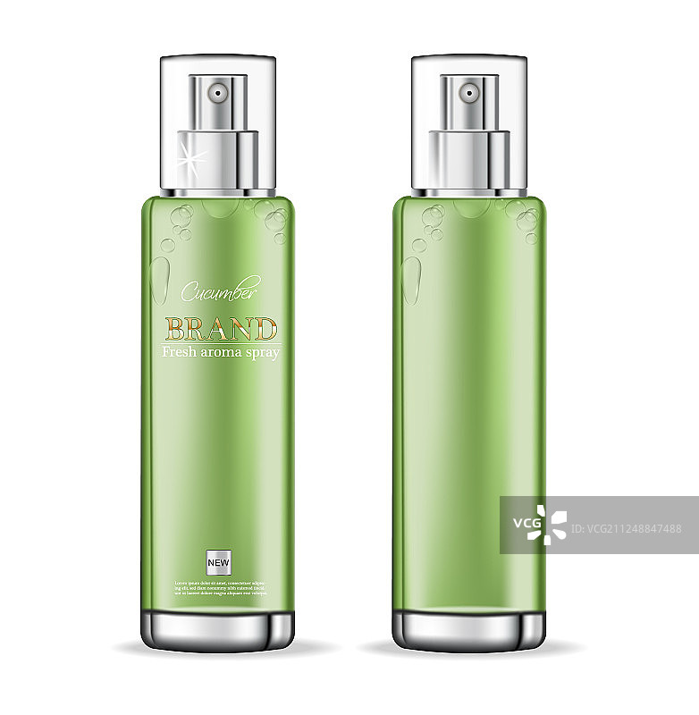 逼真黄瓜化妆品系列图片素材