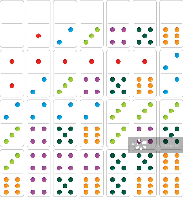 白色多米诺骨牌套装图片素材