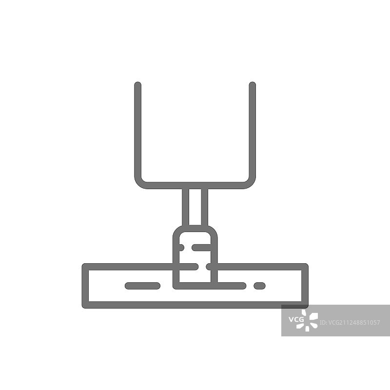 美式橄榄球门柱比赛器材线条图片素材