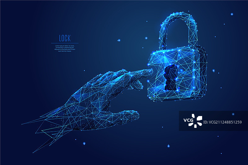 低多边形锁图片素材