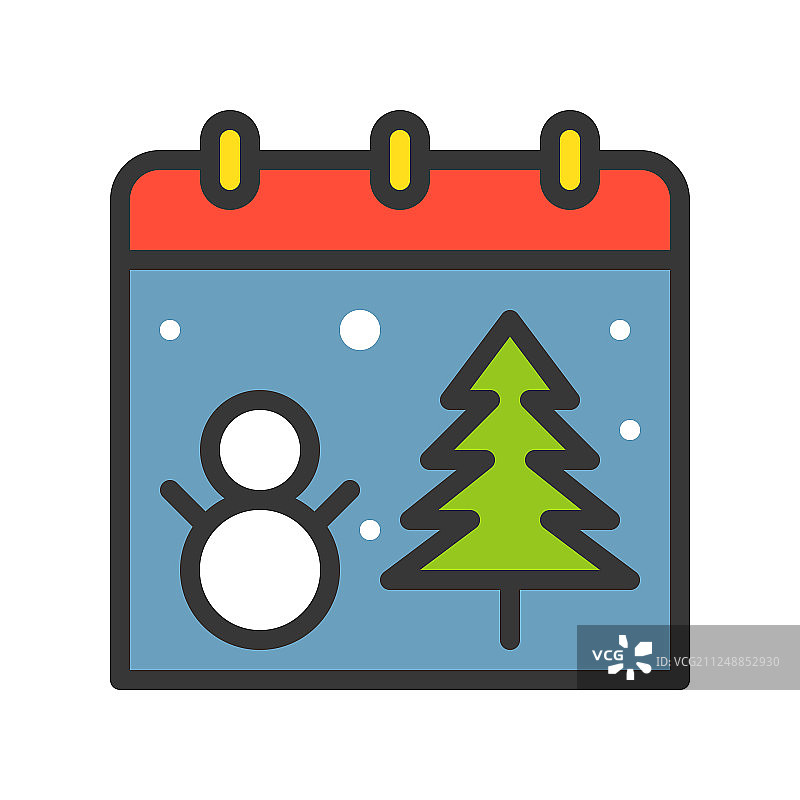 圣诞日历圣诞节相关填充图片素材
