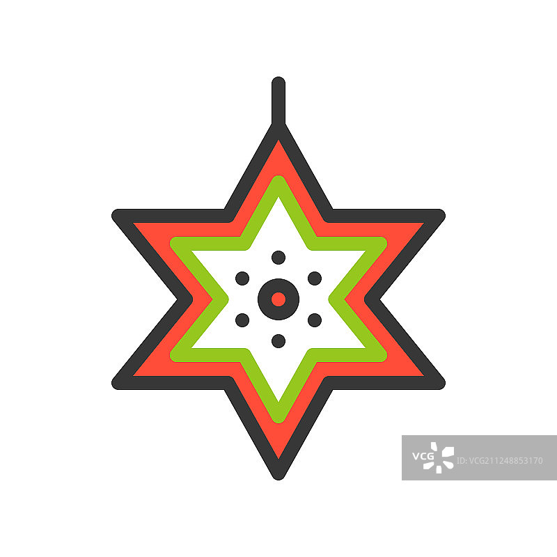 大卫之星圣诞节相关填充样式图片素材