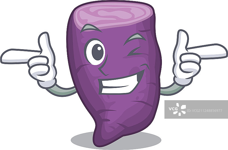 卡通形状的紫色红薯图片素材