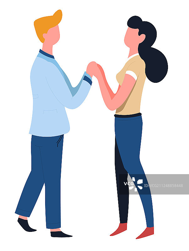 情侣牵手，男女相爱（独立元素）图片素材