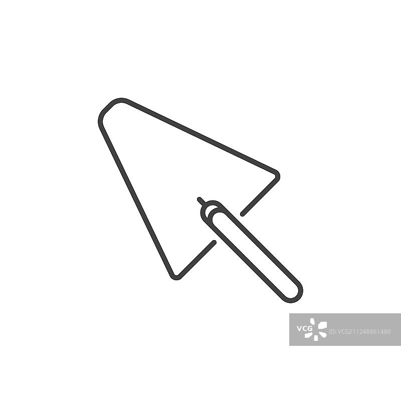 细线条泥刀概念简约图标图片素材