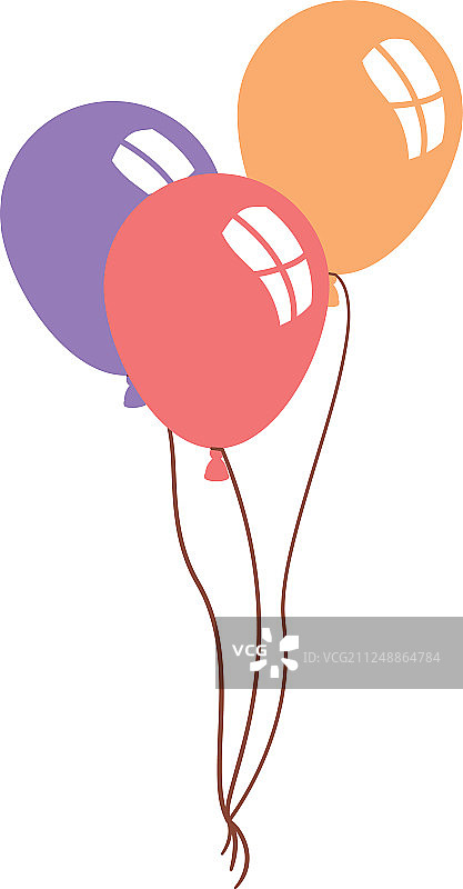 白色背景上的氦气球图片素材