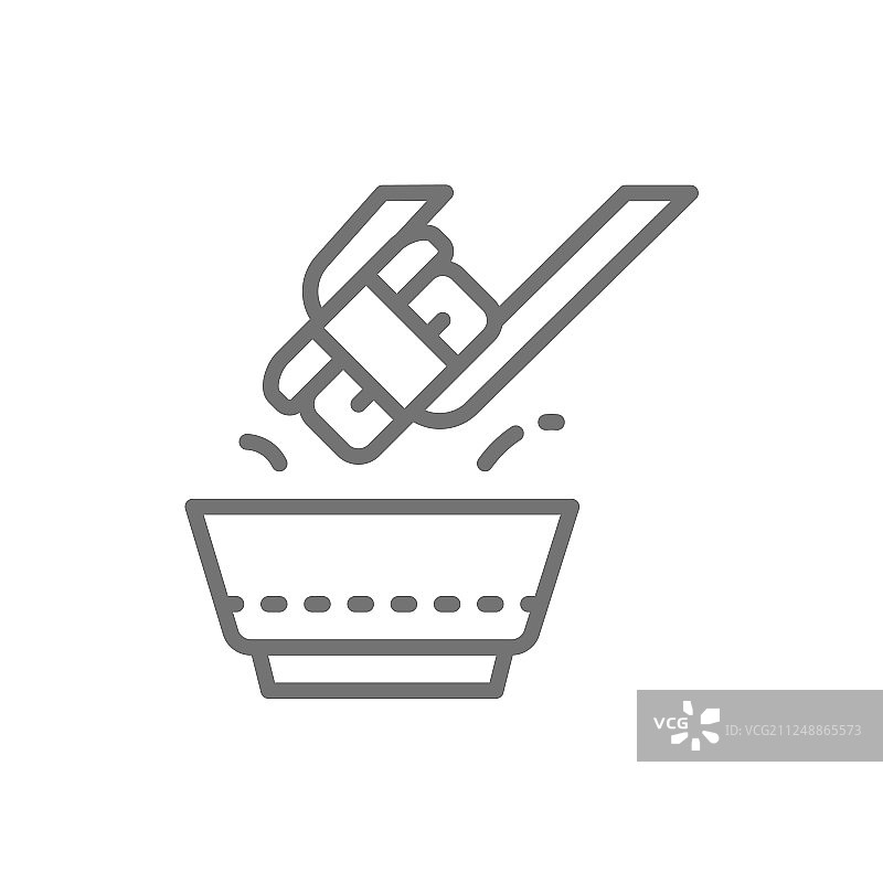 寿司蘸酱油日式料理线条图片素材