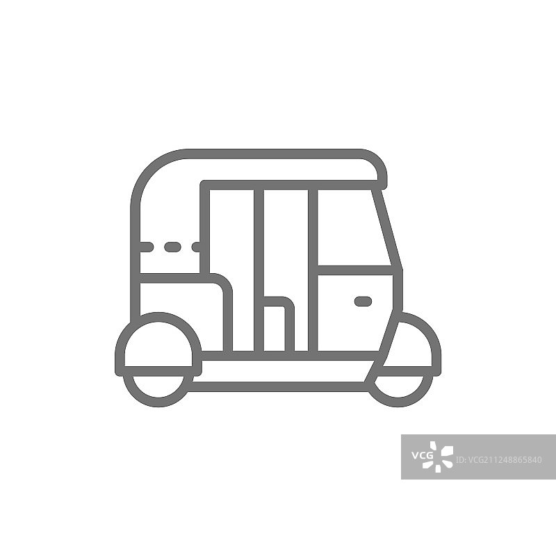 印度传统公共交通工具嘟嘟车图片素材