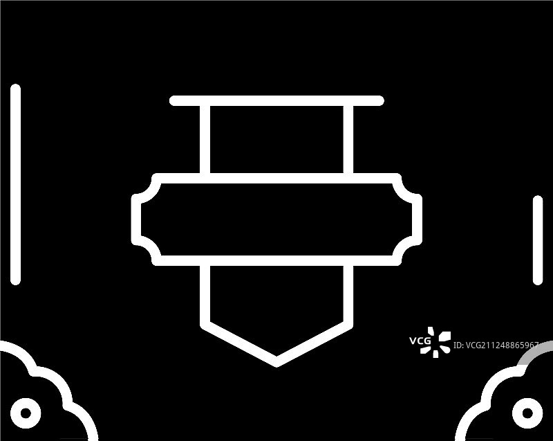 复古手提箱黑色图标图片素材