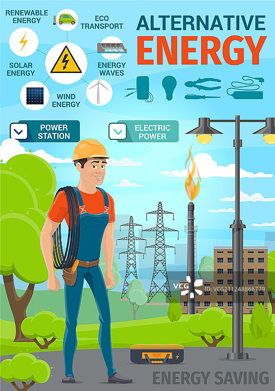 生态能源和电力图片素材