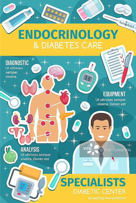 内分泌医学与糖尿病护理图片素材