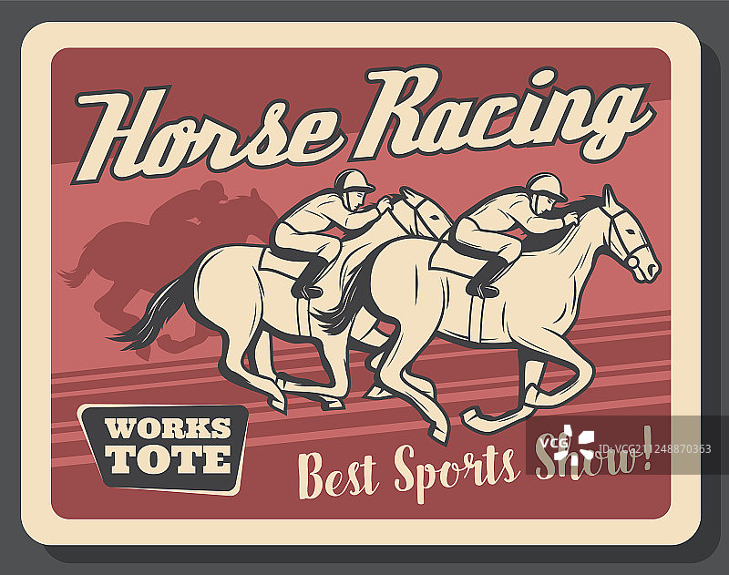 赛马复古海报图片素材