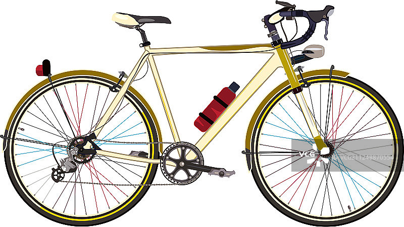 扁平风格公路自行车图片素材