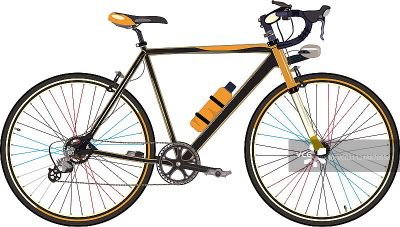 扁平风格公路自行车图片素材