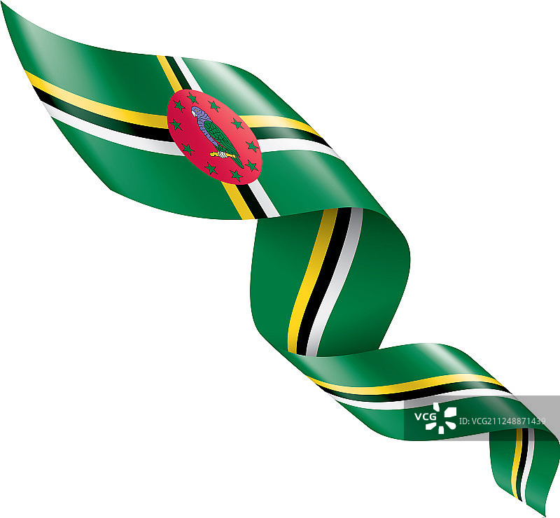 一面白色的多米尼加国旗图片素材