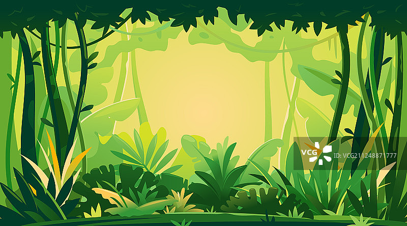 热带丛林植物背景图片素材