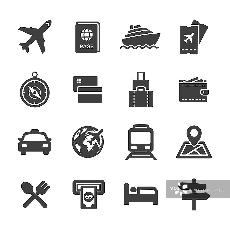 旅游图标合集图片素材