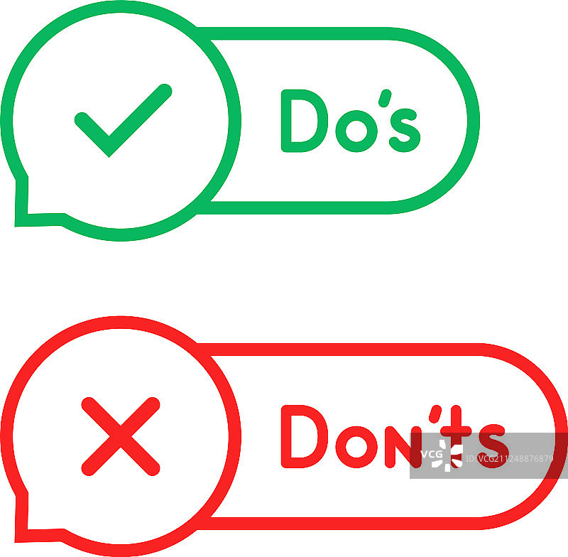 纤细线条气泡风格事项清单图片素材