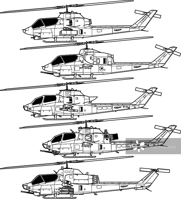 贝尔AH-1眼镜蛇直升机图片素材