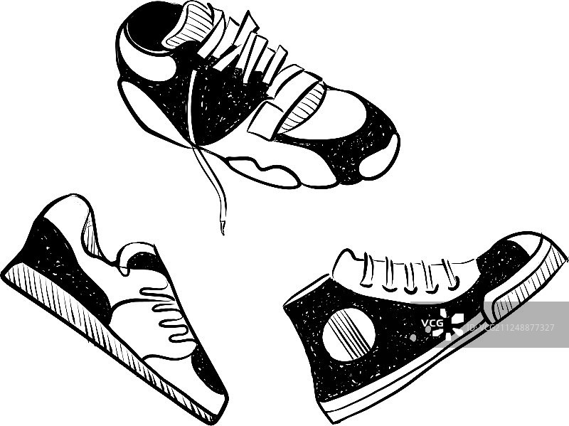 运动鞋跑鞋标志符号，健身图片素材
