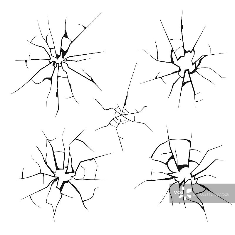 碎玻璃轮廓：冰裂纹图片素材